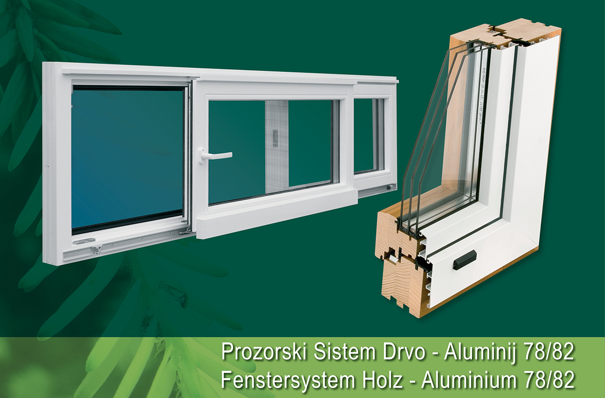 Fenstersystem Holz - Aluminium 78/82